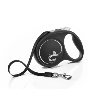 Flexi Black Design szalagos póráz Ezüst M 5m/25kg